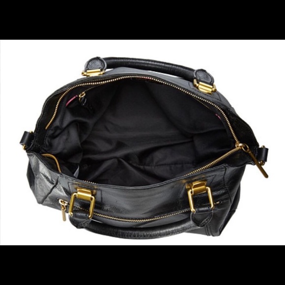 ELLIOT LUCCA Faro Satchel Black W Crossbody Strap - Picture 5 of 12